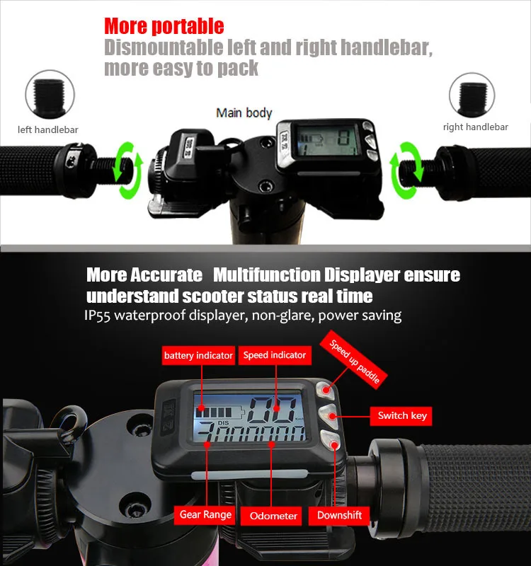 Discount Hot Sale Lightest Carbon Fiber Foldable New Electric Scooter With Damping Mechanism Patinete Electrico Adulto Patinete Electrico 17