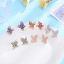 Корейский стиль, циркониевые хрустальные свадебные серьги-гвоздики, серьги в виде цветка розы для женщин, женские ювелирные изделия, Brincos Oorbellen