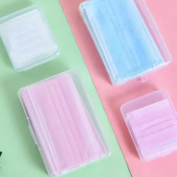 

3Pcs Dustptoof Mask Container Box Transparent Mask Storage Box Plastic Musk Storing Box for Home