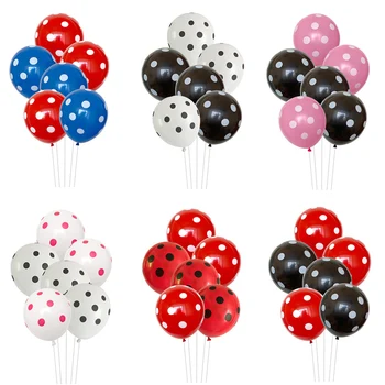 

30pcs 12inch Black Red Polka Dot Latex Balloon Air Globos Baby Shower Party Birthday Presents Balloons Wedding Decorations