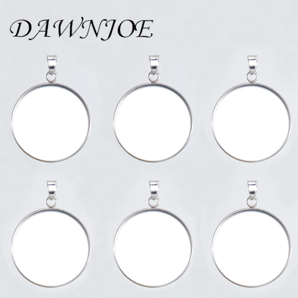 10pcs 6 8 10 12 14 16 18 20 25 30mm Stainless Steel Blank Cabochon Base Setting Bezel Trays Pendant DIY Making Jewelry Finding | Украшения