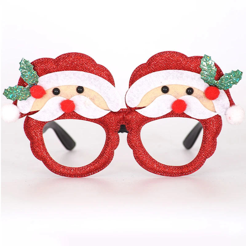 Santa Claus 1 шт. рождественские украшения для домашнего декора новогодние очки подарки для детей Санта-Клаус Олень снеговик рождественские украшения случайный - Цвет: Santa Claus