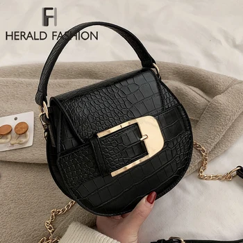 

Fashion Small Round Bag 2020 Winter New Cross-body Bag Stone Pattern Small Handbag Shoulder Zipper Handbag Mobile Phone Bag