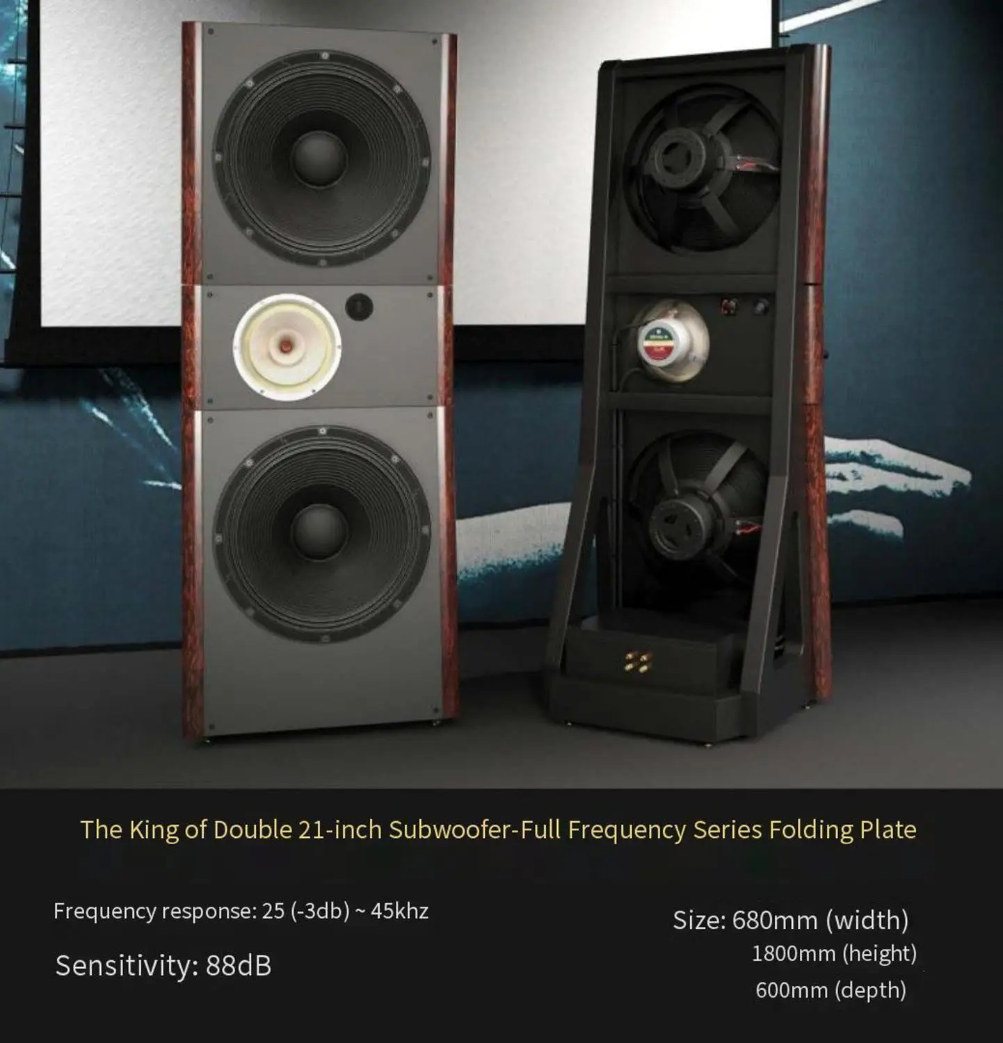 DS211021 HiFi hi-end speaker dual 21 inch bass 10 inch full frequency speaker Open Baffle loudspeaker 3
