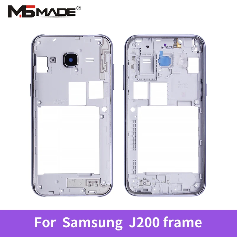 J200 средняя рамка для Samsung Galaxy J2 J200 J200H J200F J200G J200M передняя рамка корпуса мобильного телефона рамка Ремонт Часть