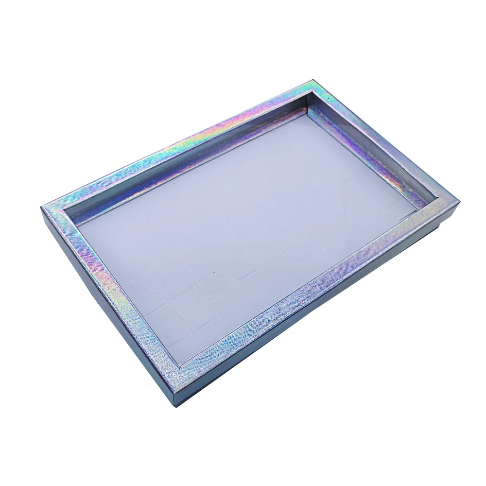

1pcs Portable Magic Color100 Slot Ring Display Stand Metal Earrings Bijoux Storage Box Storage Box Jewelry Display Cabinet