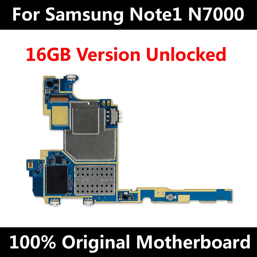 Официальная Заводская разблокированная материнская плата для Samsung Galaxy Note 1 N7000 16GB