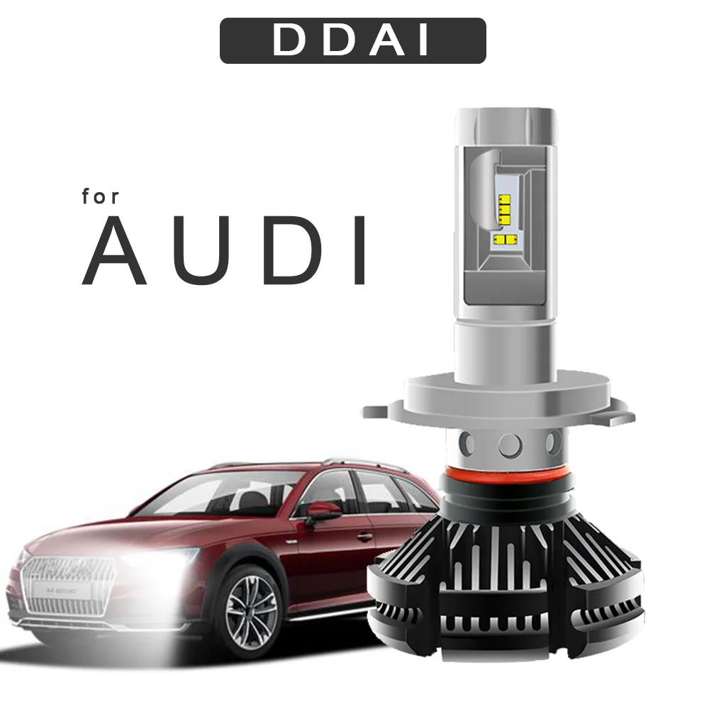 

DDAI led headlight parts h4 h7 lights 6000K 50W for AUDI A5 A6 A7 S4 Q7 Q5 car accessory high low beam lamp canbus AUTO