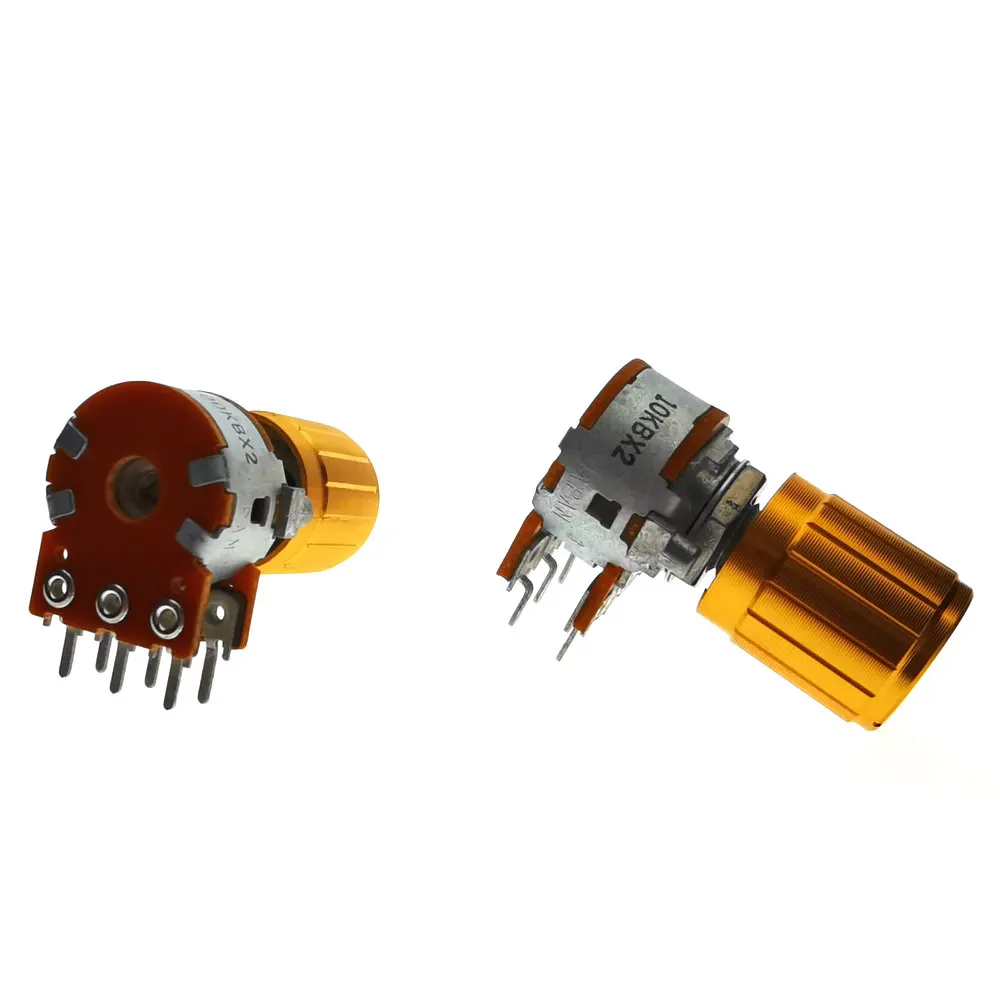 1 шт. новый оригинальный 10K 100K ALPS RK16 20 мм дуплексный потенциометр 10KBX2 100KBX2 аудио