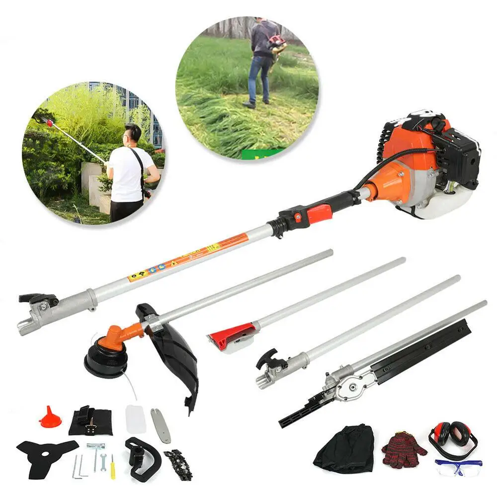 US $163.00 2 Stroke 5 in 1 Heavy Duty Multifunction Petrol Trimmer Grass Brush Bush Tree Cutter Garden Outdoor Tool