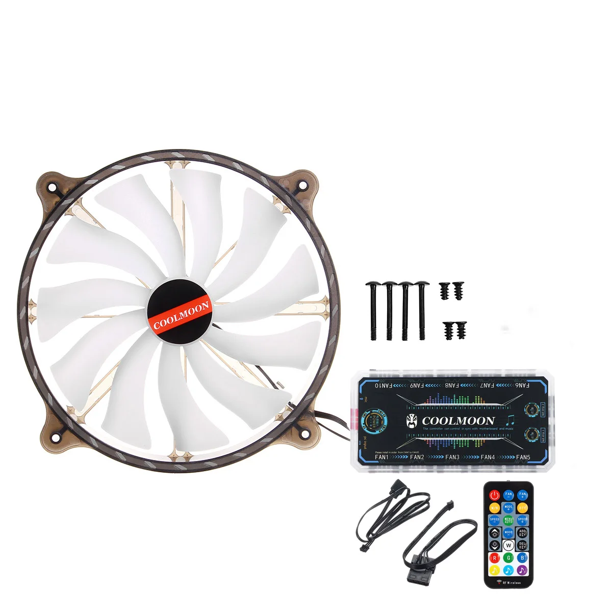 Aura Sync Controller Aura Sync 6pin 12V чехол для компьютера PC охлаждающий вентилятор кулер RGB регулируемый светодиодный 200 мм тихий ИК-пульт дистанционного управления для компьютера охлаждающий RGB чехол вентилятор - Цвет лезвия: Aura Sync Controller