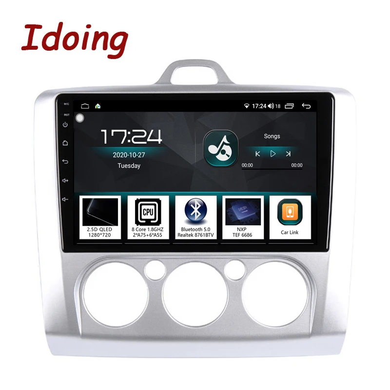 Idoing 9 &quot2.5D QLED Восьмиядерный автомобильный Android Радио мультимедийный плеер для Ford