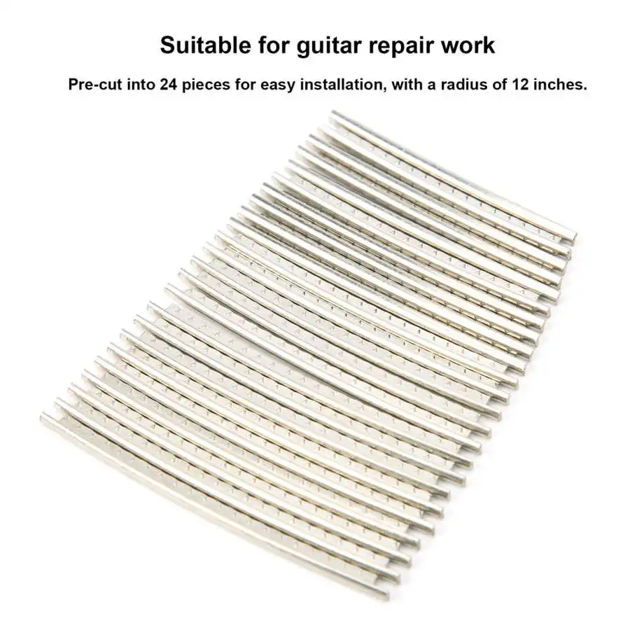 2.7mm Guitar Fret Wire Set 250HV Strength Cupronickel Fret Wire for Replacement Accessories Fretwire 24Pcs