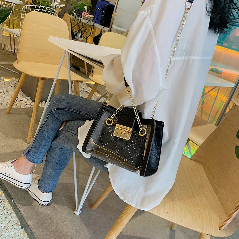 

2019 New Style Fashion Korean-style Hong Kong Style Retro Rhombus Chain Shoulder Large Capacity Bag Women's Versatile Hand Commu