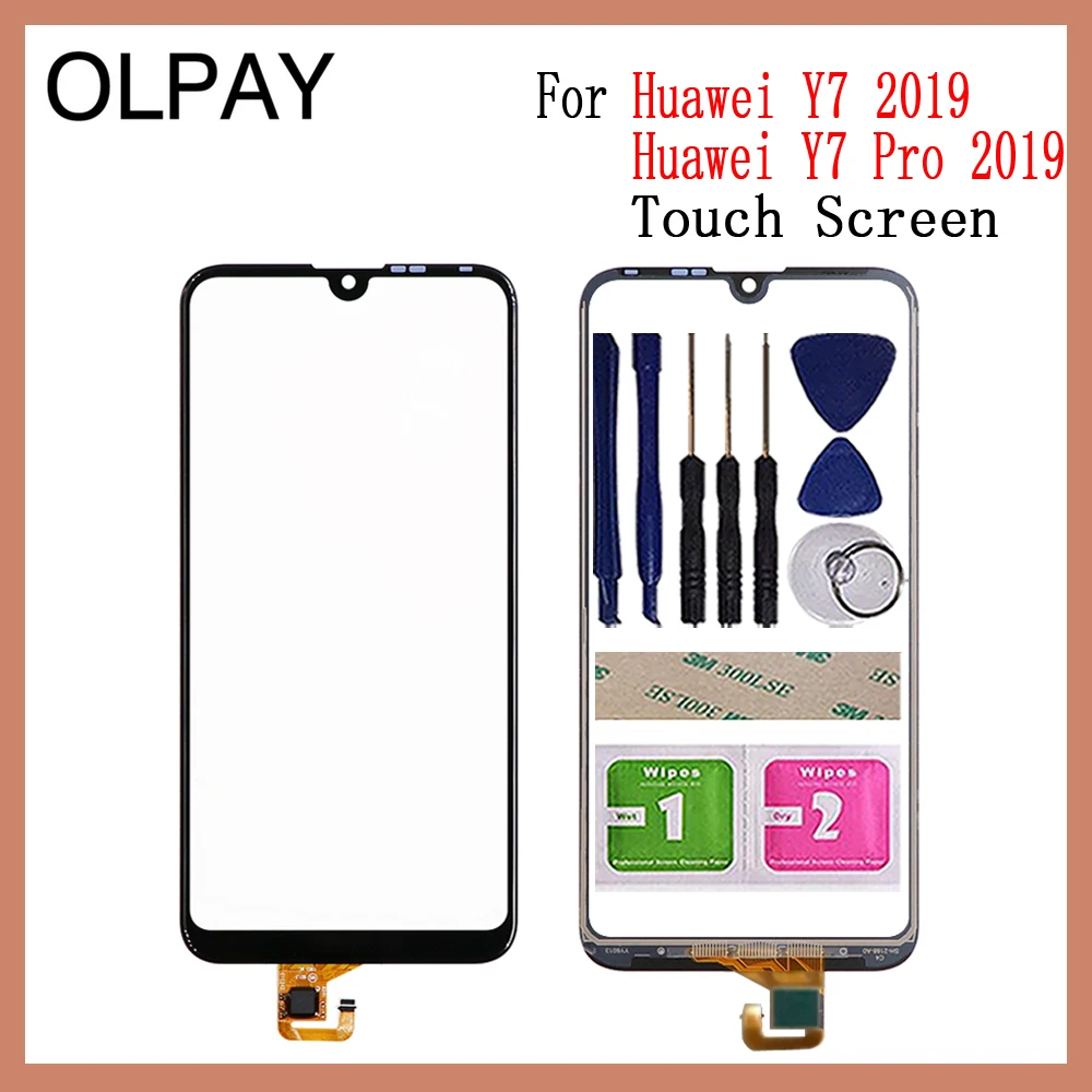 

OLPAY 6.26 inch For Huawei Y7 Pro 2019 Touch Screen Digitizer For Huawei Y7 2019 Touch Panel Touchscreen Sensor Front Glass
