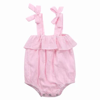 

0-24M Cute Newborn Baby Girl Sleeveless Strap Romper Jumpsuit Playsuit Outfits Baby Clothe