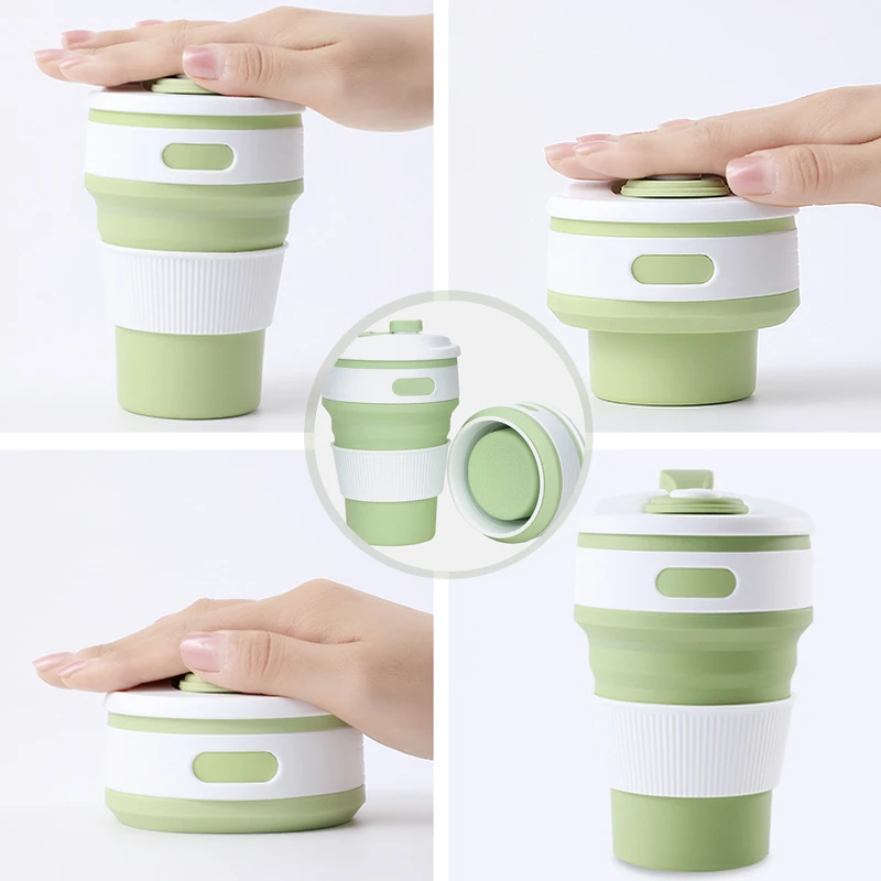 

Telescopic Portable Silicone Cup Hot Folding Silicone Multi-function Collapsible Drinking Coffee Cup Foldable Silica Mug Travel