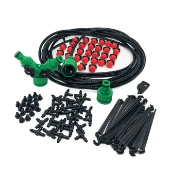 

Micro Drip Irrigation System Garden Watering Hose Kit With Connectors Adjustable Drip