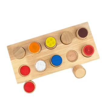 

Kindergarten Puzzle Early Education Sensory Tactile Training Aid Baby Color Memory Matching Presspad Toy