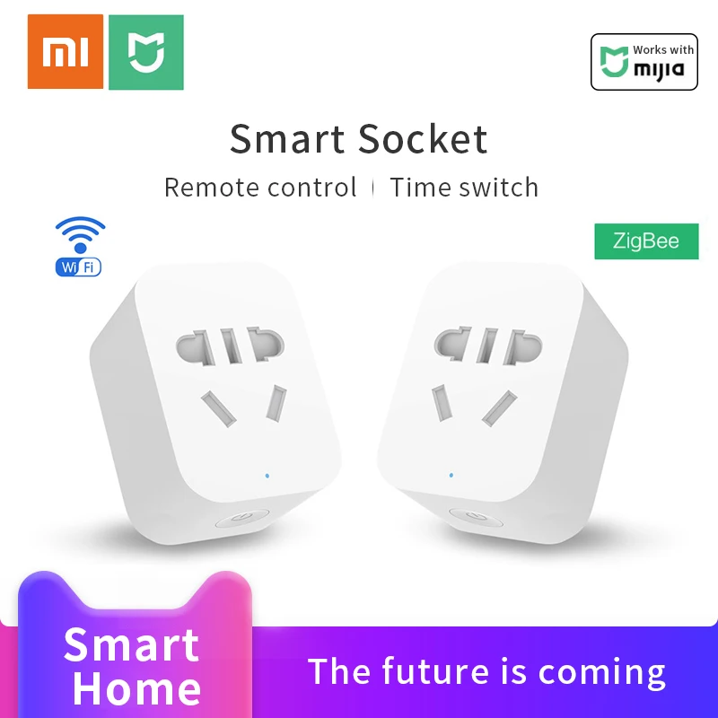 

Xiaomi Mijia Smart Socket Plug ZigBee/wifi Version APP Remote Control Timer Power Detection Work with Mijia Mi home APP