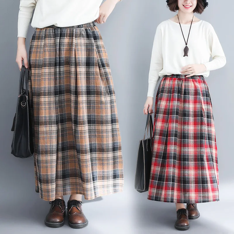 

6121 # Photo Shoot Autumn New Style Literature And Art Plaid Skirt Slim Fit Medium-length Dress Children Skirt