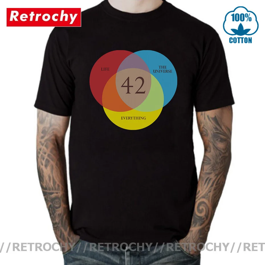 Мужская хлопковая черная футболка с надписью Retrochy которая ответит на это Жизнь