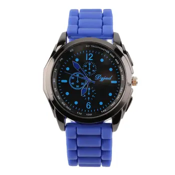 

Unisex Blue Red Color Silicone Strap Fashion Watches Quartz Analog Sports Casual Wrist Watch for Sales