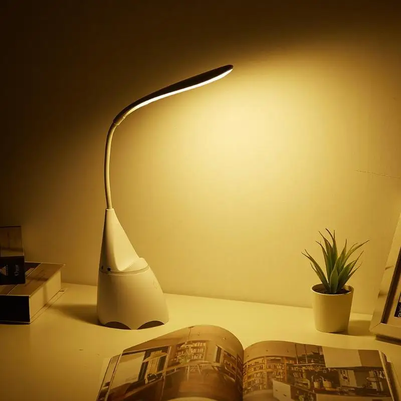 

20LED Touch Bluetooth Audio Table Lamp Dimmable Bedroom Bedside Night Light Lights Protection Table Lamp Wireless Audio Rad