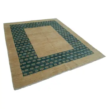 

198x240 Cm Beige Handmade Oushak Rug-6x8 Ft