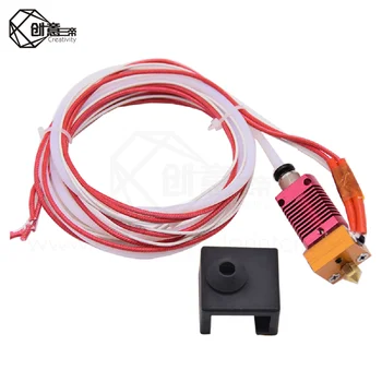 

3D Printer Extruder Assembled Mk8 Hot End Kit For Ender3 / Ender3Pro/CR10 With Aluminum Heating Block 1.75Mm 0.4Mm Nozzle