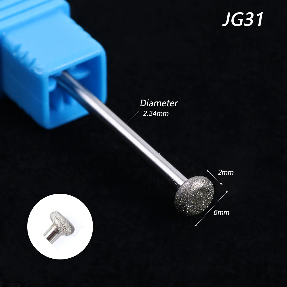 1 шт. алмазная фреза пламя ногтей дрель полировка роторный заусенец электрический маникюр роторный дизайн ногтей аксессуары инструмент JIJG18-31 - Цвет: JG31