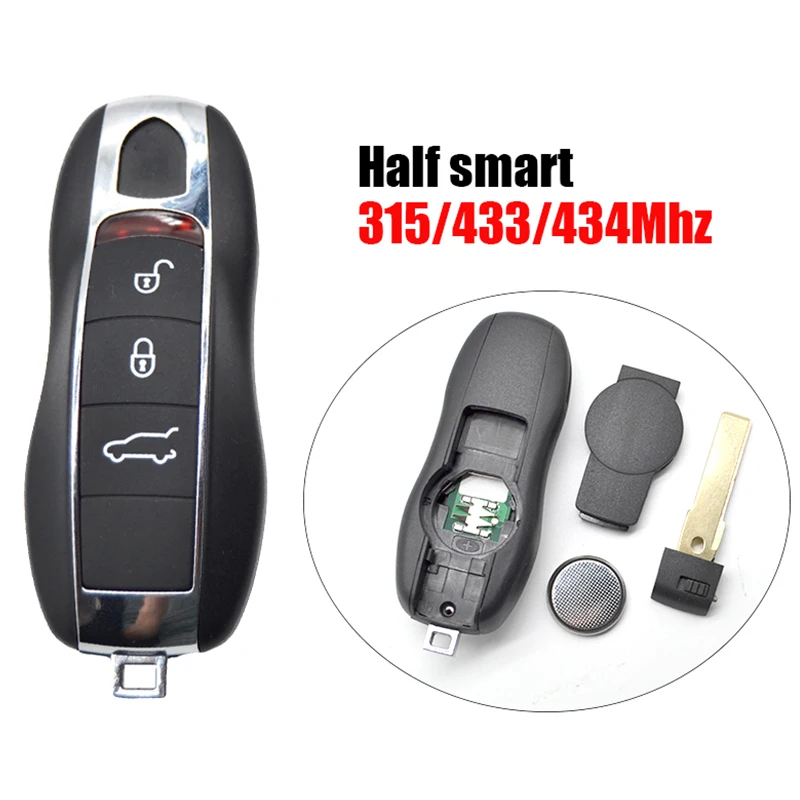 PO0050 Smart keyless 3button half smart 315/433/434MHz for Porsche Panamera Macan Cayman 911 918 Spyder Cayenne remote key PO0050 Smart keyless 3button half smart 315/433/434MHz for Porsche Panamera Macan Cayman 911 918 Spyder Cayenne remote key