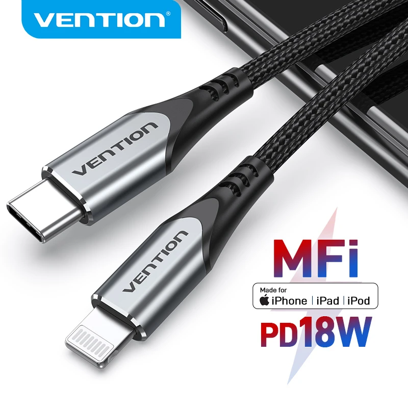 Vention Mfi Usb Type C To Lightning Cable For Iphone 12 Pro Max 8 Fast Charging Pd 18w Usb C Charger Data Cable For Macbook Pro Mobile Phone Cables Aliexpress