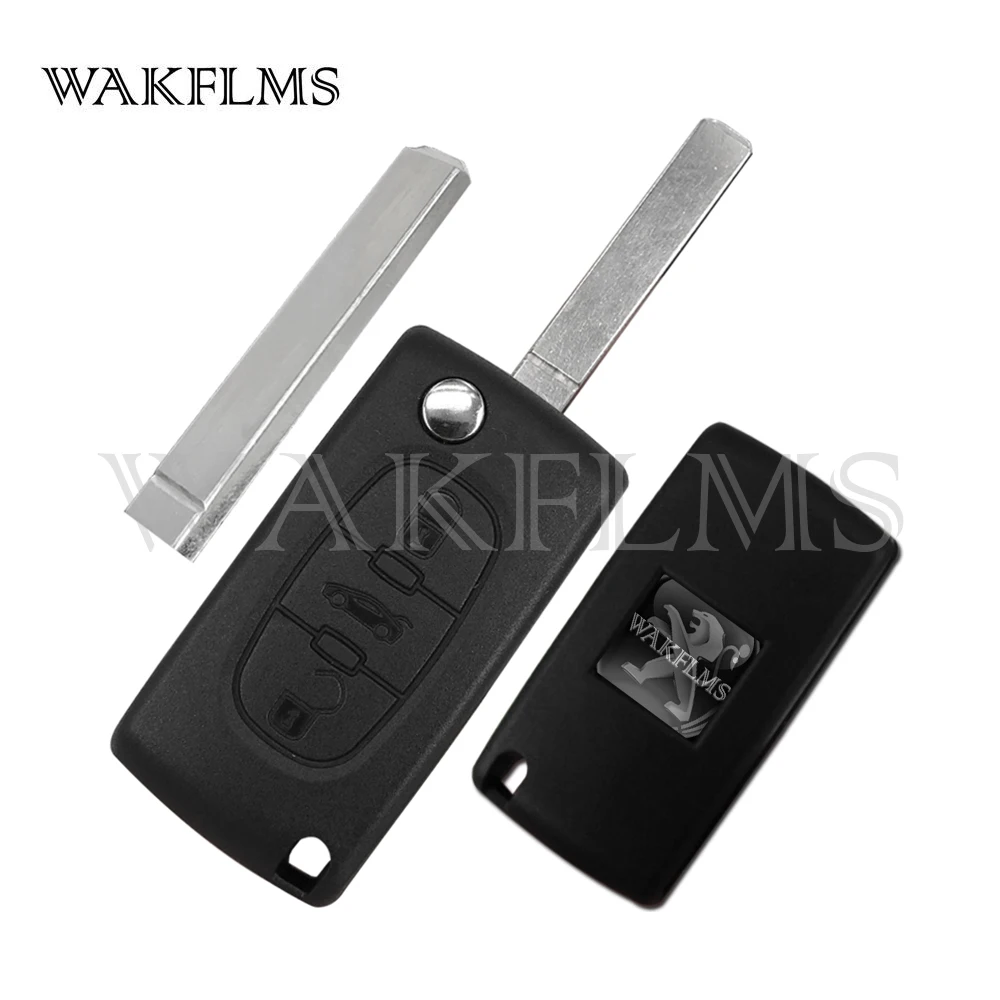0536 Model For Peugeot 207 307 308 Partner 2010 2011 2012 2013 2014 2015 2016 433MHz FSK ID46 VA2 Flip Remote Car Key Fob