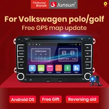 Junsun " gps Android радио плеер 2 din автомобильный DVD аудио стерео Мультимедиа для Volkswagen VW golf 5 6 1024*600 touran passat polo