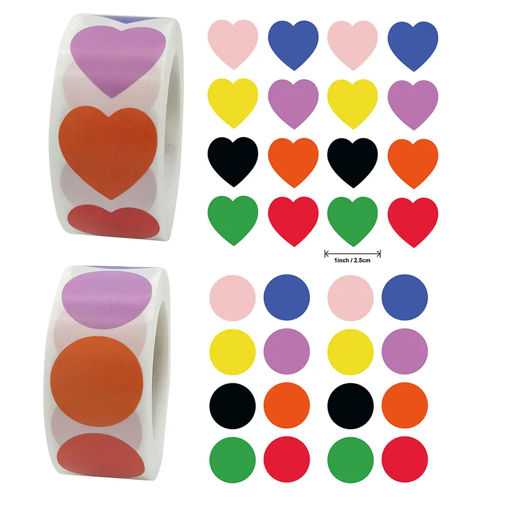 500pcs 2.5CM Color Round Stickers Decoration Envelope Gift Box/bag Sealing Stickers Label DIY Diary Scrapbooking