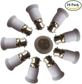 

B22 to E27 Edison Screw LED Bulb Base Socket Converter Adaptor Fitting Extender Holder Energy Saving Lamp