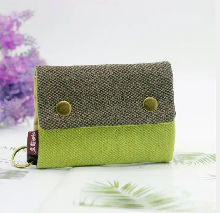 green 3 Холщовый Женский мини-кошелек с рисунком, детский маленький мешочек, маленькая сумочка для денег, Женский кошелек для монет, carteira feminina, для детей, девочек, мальчиков - Цвет: green 3