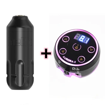 

Professional Tattoo Kit Set Rotary Tattoo Machine Short Pen Swiss Motor Aurora-II Tattoo Power For Tattoo Supply Free Shipping