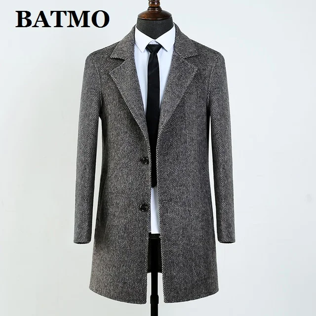 BATMO 2020 new arrival winter 80% wool trench coat men,men's grey casual wool jackets,AL52 BATMO 2020 new arrival winter 80% wool trench coat men,men's grey casual wool jackets,AL52