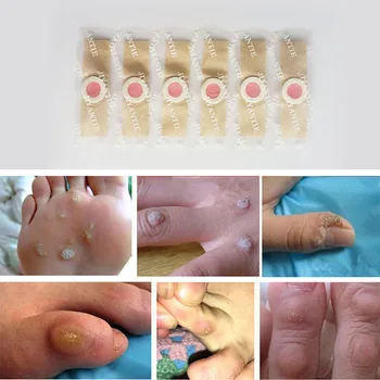 

6 Pcs Medical Detox Foot Pads Patches Plaster Patch Pain Foot Corn Removal Remover Foot Care Tool Thorn for Relieving Warts