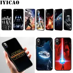 Мягкий силиконовый чехол IYICAO Star Wars для iPhone 11 Pro Max XR X XS Max 6 6S 7 8 Plus 5 5S SE