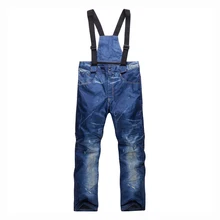 Джинсы-лыжные брюки оптом ветронепроницаемые водонепроницаемые толстые теплые износостойкие брюки с хлопковой подкладкой