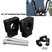 Черный хром Универсальный 7/" 22 мм мотоцикл руль Крепление зажим стояк Алюминиевый CNC Ручка Бар хомуты для руля для Harley BMW