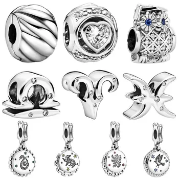 

Fit Pandora Bracelets For Women DIY Lovers Jeweley Silver Color New Original Harry Charms 12 Chinese zodiac Beads Pendant