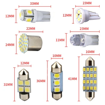 

14PCS T10 Led Car Interior Bulb Canbus Error Free T10 White 5050 4/22 SMD LED 12V Car Side Wedge Light White Lamp Bulb