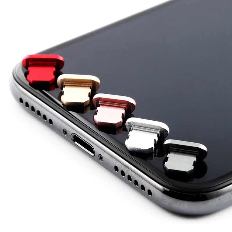 

Metal Dust plug Charging Port Dust Plug for iPhone 8 7 6 6S Plus Mini Dust Plug For iPhone 5 5s SE Phone Accessories