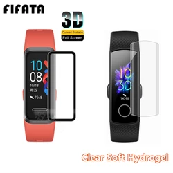 FIFATA 3D Curved Surface & Soft Hydrogel HD Clear TPU Protection Film Screen Protector for 2pcs Clear TPU Film (Honor Band 4)