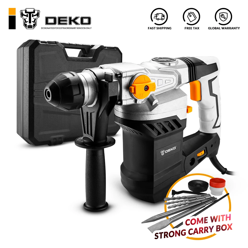 DEKO DKRH32LD1 2000 Вт 220 В Многофункциональный вращающийся молоток с BMC и 6 шт. аксессуаров