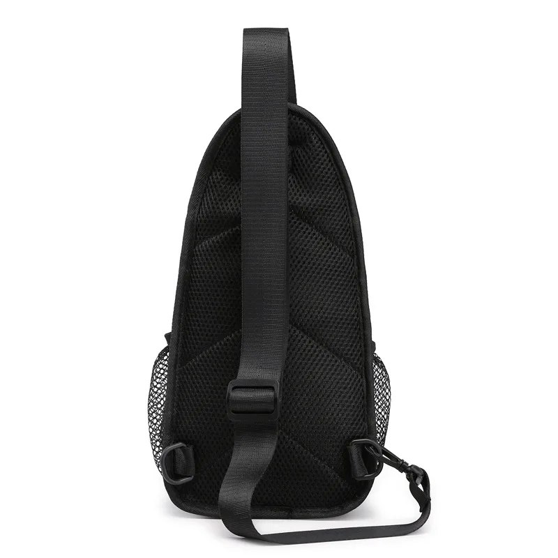 

New Style Men Multi-Purpose Small Chest Bag Fashion Korean-style Pleated Oxford Cloth Multi-functional Crossbody Bag